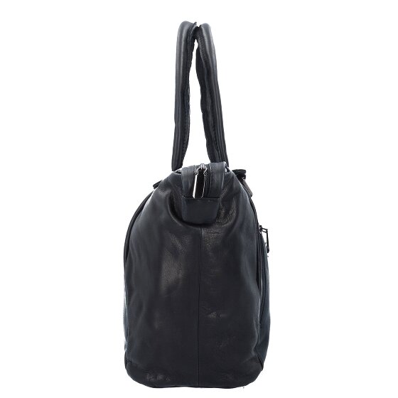 Greenland Nature Borsa Shopper in nappa nera in pelle 33 cm