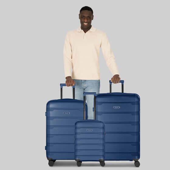 d&n South Dakota 4 ruote Set di valigie 3 pezzi con piega di espansione