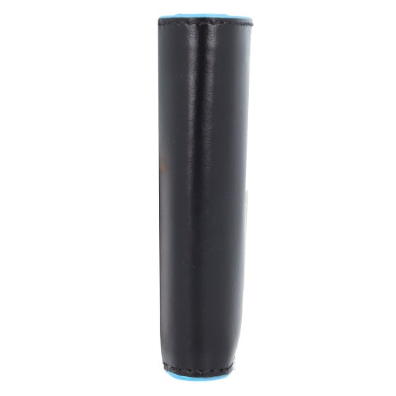 Piquadro Portacarte di credito quadrato blu in pelle 12,5 cm