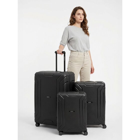 Redolz Set di valigie Essentials 15 a 4 ruote 3 pezzi con chiusura a tre punti