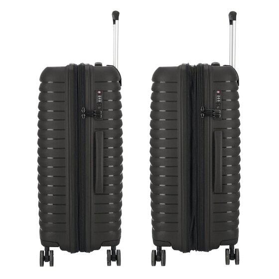 d&n Travel Line 4500 4 ruote Set di valigie 3 pezzi con piega di espansione