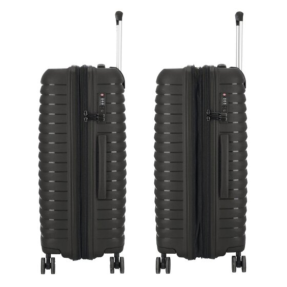 d&n Travel Line 4500 4 ruote Set di valigie 3 pezzi con piega di espansione