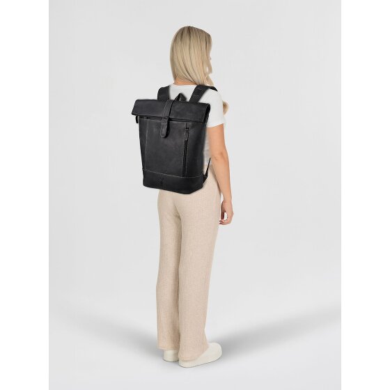 Jack Kinsky Baltimore 15 Zaino da lavoro Vera Pelle 43 cm Vano porta PC