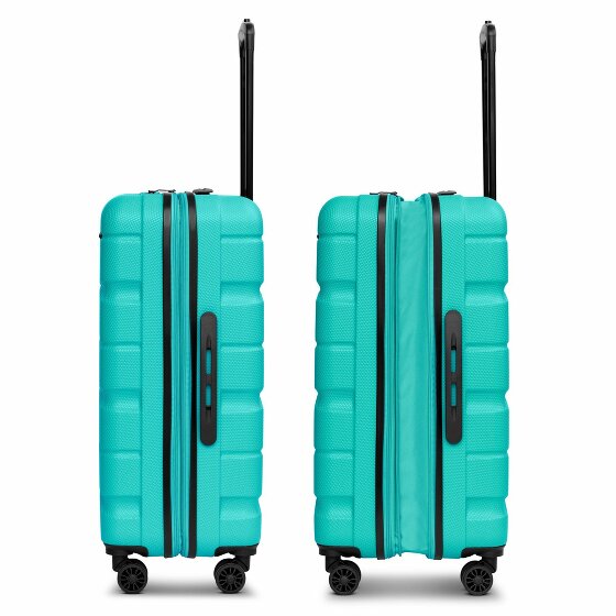 Franky ABS13 Set di valigie a 4 ruote, 3 pezzi con ripiegamento elasticizzato