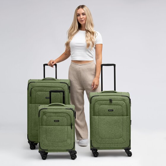 Redolz Essentials 12 THREE SET 4 ruote Set di valigie 3 pezzi con piega di espansione