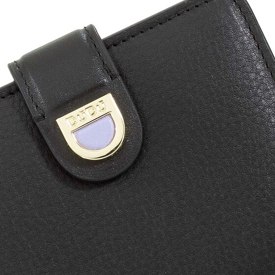 DuDu Skyline Portafoglio Protezione RFID Vera Pelle 11 cm