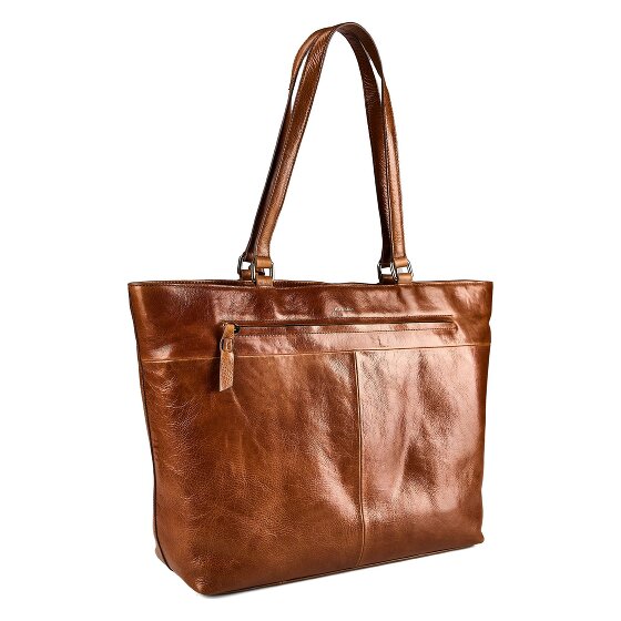 Burkely Fine Florence Borsa shopper Vera Pelle 37 cm Vano porta PC