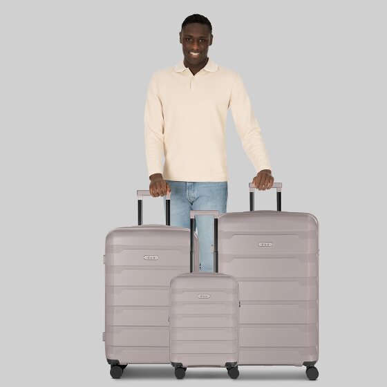 d&n South Dakota 4 ruote Set di valigie 3 pezzi con piega di espansione