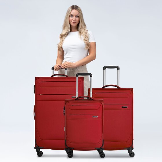 Worldpack Chicago 4 ruote Set di valigie 3 pezzi con piega di espansione