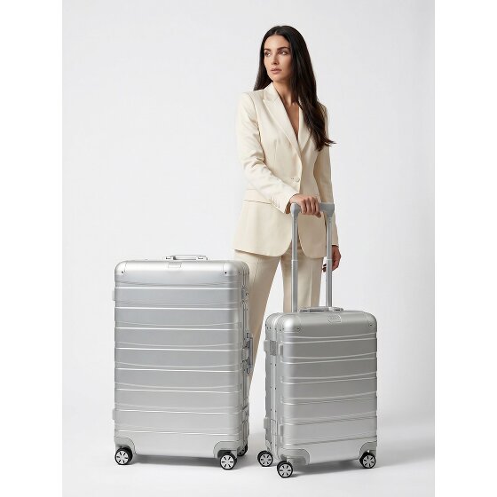 Redolz Set di valigie in alluminio a 4 ruote Pro S+L