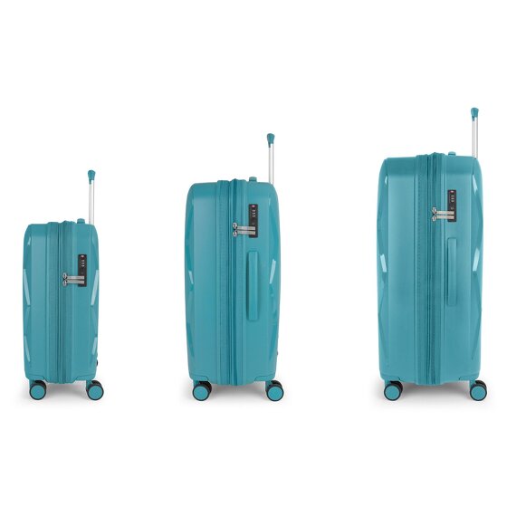 Gabol Infinity 4 ruote Set di valigie 3 pezzi con piega di espansione