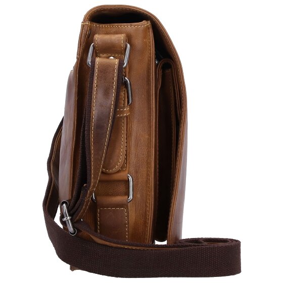 Greenburry Vintage Cafe Racer Messenger in pelle 33 cm