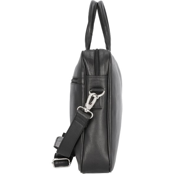 Dermata Cartella in pelle con scomparto per laptop da 39 cm