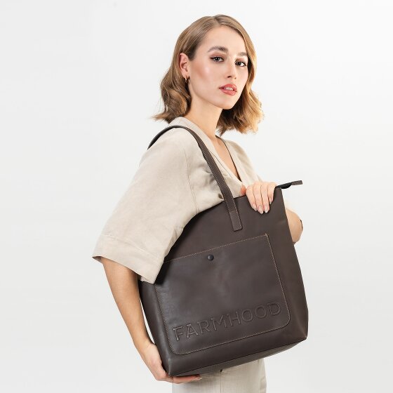 Farmhood Nashville XL Borsa shopper in pelle 35 cm