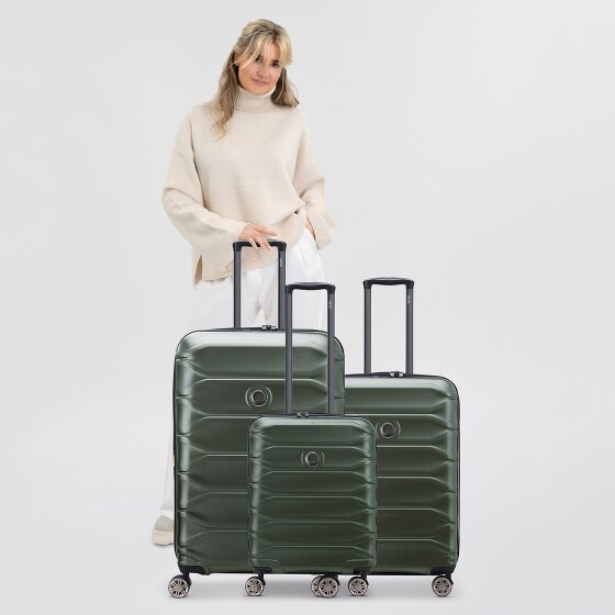 Delsey Paris Meteor 4 ruote Set di valigie 3 pezzi con piega di espansione