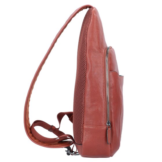 Piquadro Borsa a tracolla quadrata nera in pelle 20 cm