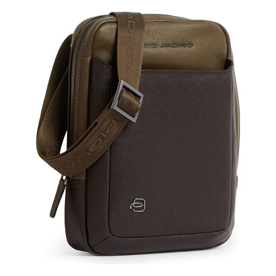 Piquadro Black Square Borsa a tracolla Vera Pelle 17 cm