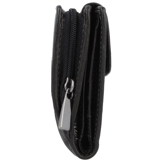 Greenland Nature Portafoglio in nappa nera RFID in pelle 19 cm