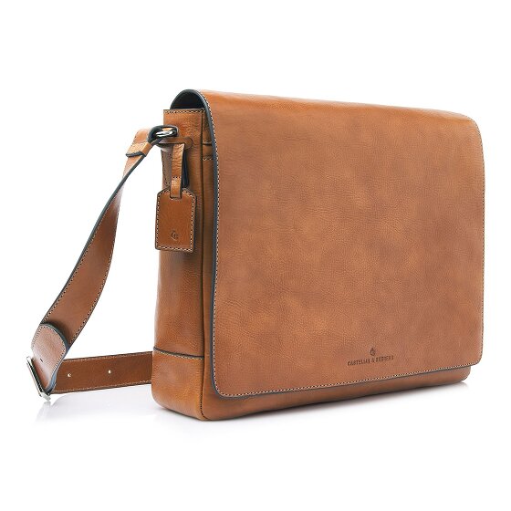 Castelijn & Beerens Mark Cartella Messenger Protezione RFID Vera Pelle 39 cm Vano porta PC
