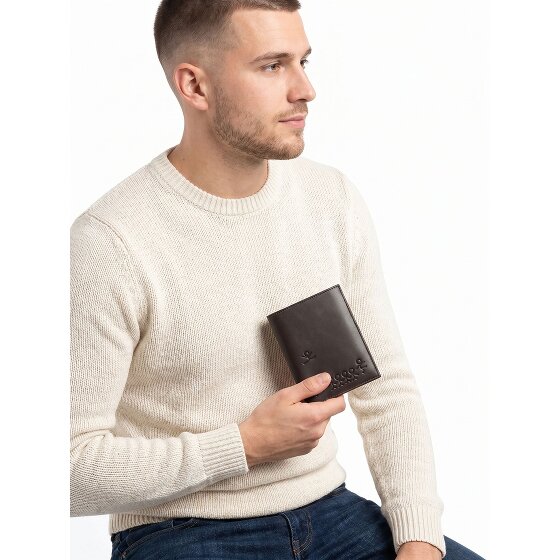 oxmox Leather Portafoglio Protezione RFID Vera Pelle 10 cm