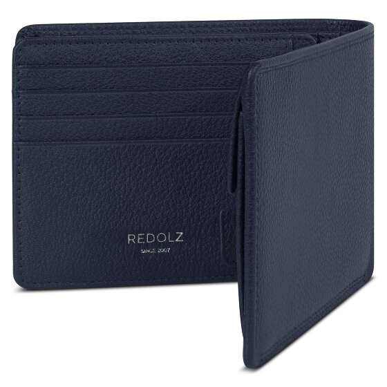 Redolz Portafoglio QF RFID in pelle 12 cm pieghevole con scomparto con zip