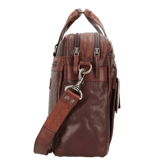 Spikes & Sparrow Cartella in pelle con scomparto per laptop da 41 cm