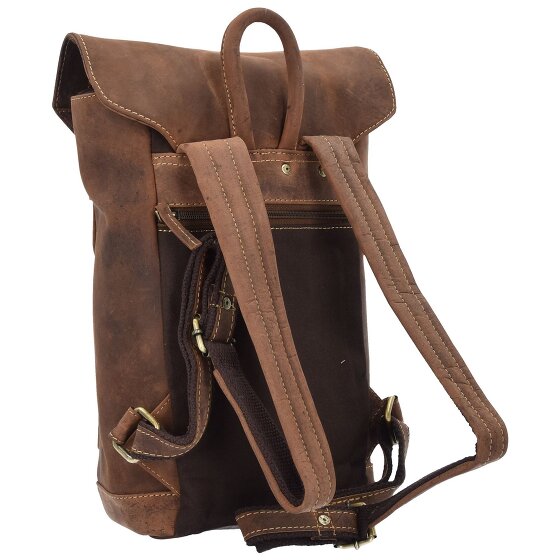 Greenburry Zaino vintage in pelle 42 cm Scomparto per computer portatile