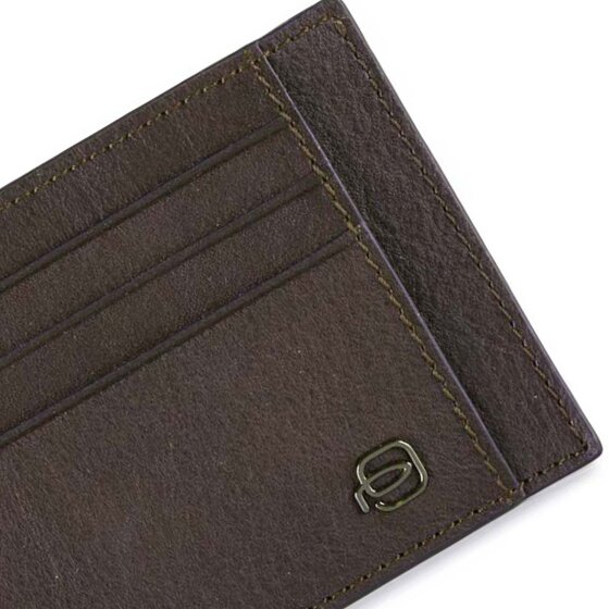 Piquadro Black Square Custodia per carta di credito Pelle 11 cm