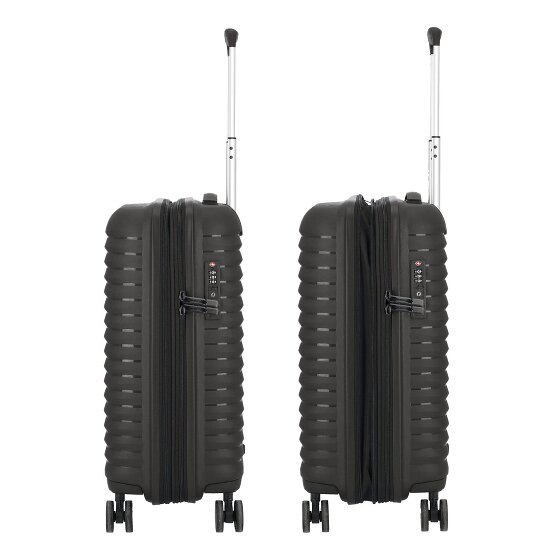 d&n Travel Line 4500 4 ruote Carrello della cabina S 55 cm con piega di espansione d&n Travel Line 4500 4 ruote Carrello della cabina S 55 cm con piega di espansione