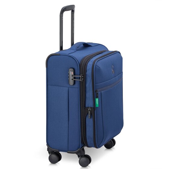 Delsey Paris x United Colors of Benetton BE Trolley da cabina a 4 ruote da 55 cm con piega elastica
