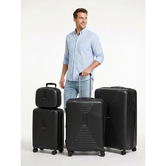 Redolz Set di valigie Essentials 14 a 4 ruote + beauty case 4 pezzi con piega elastica