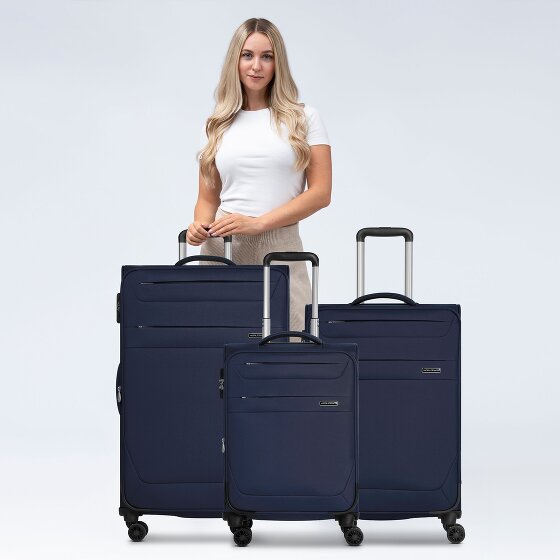 Worldpack Chicago 4 ruote Set di valigie 3 pezzi con piega di espansione