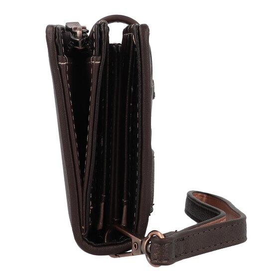 Anekke Shoen Brown Portafoglio Protezione RFID 19 cm