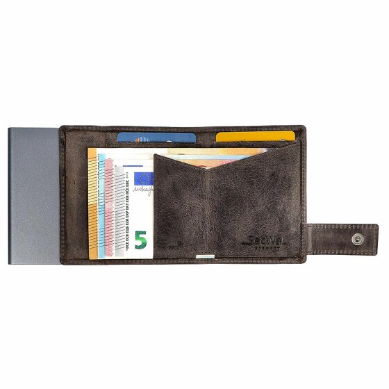 SecWal Custodia per carte di credito Portafoglio RFID in pelle 9 cm
