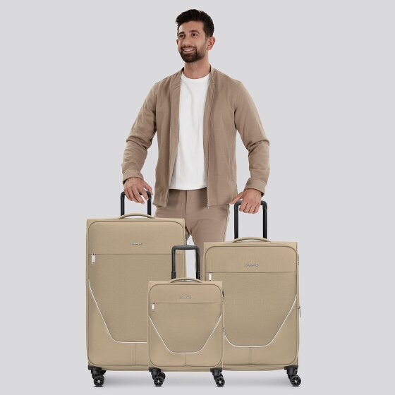 Stratic taska set di valigie a 4 ruote 3 pezzi con piega elastica