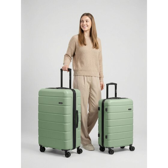 Saxoline Set di valigie Miami a 4 ruote S + L espandibile