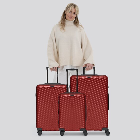 Redolz Essentials 18 4 ruote Set di valigie 3 pezzi con piega di espansione