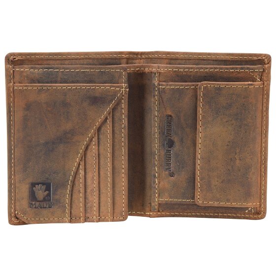 Greenburry Portafoglio vintage in pelle di cinghiale 9,5 cm