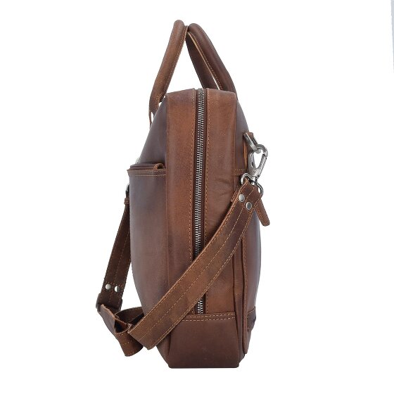 Plevier Vintage London Valigetta Protezione RFID Pelle 41 cm Scomparto per laptop