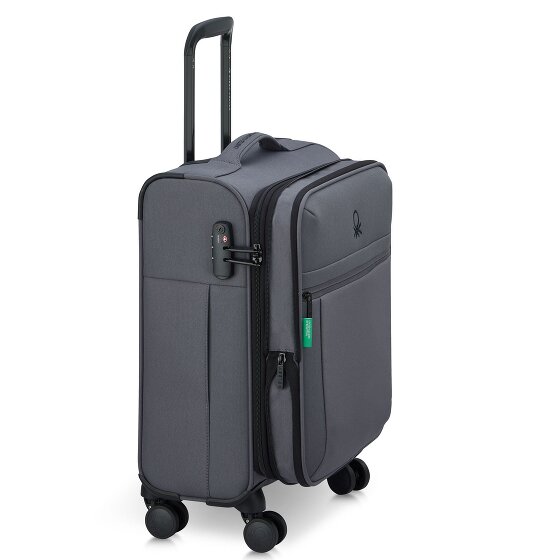 Delsey Paris x United Colors of Benetton BE Trolley da cabina a 4 ruote da 55 cm con piega elastica