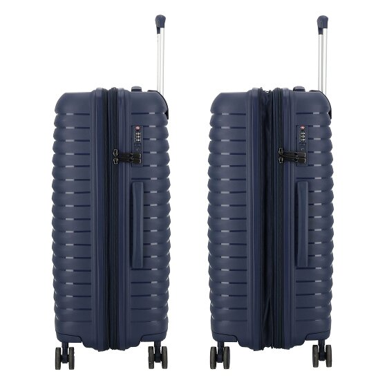 d&n Travel Line 4500 4 ruote Set di valigie 3 pezzi con piega di espansione