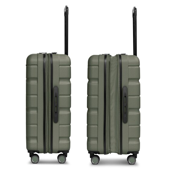 Franky Munich 4.0 Set di valigie a 4 ruote, 3 pezzi con piega elastica