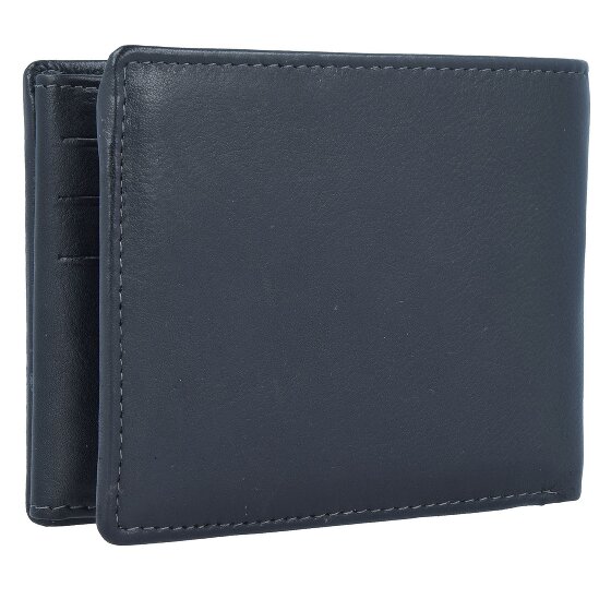 Greenland Nature Portafoglio in nappa nera RFID in pelle 12 cm