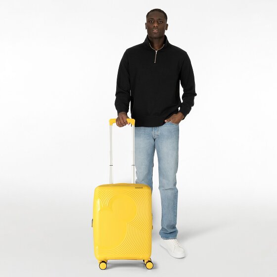 American Tourister Mickey Magic 4 ruote Carrello della cabina 55 cm con piega di espansione