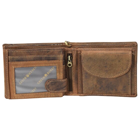 Greenburry Portafoglio teschio vintage in pelle 12 cm
