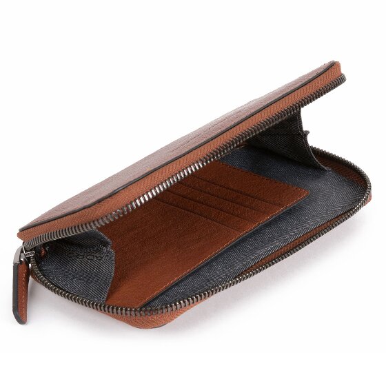 Piquadro Borsa portacellulare quadrata nera in pelle 17 cm