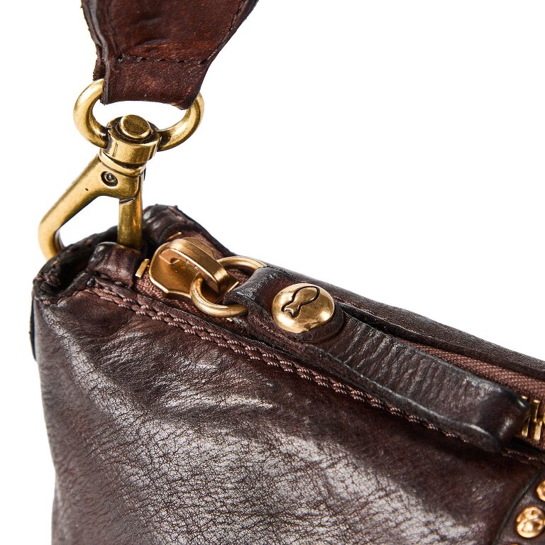 Campomaggi Borsa A Tracolla In Pelle 30 Cm - Artigianale Con Fodera In Cotone E Chiusura Zip