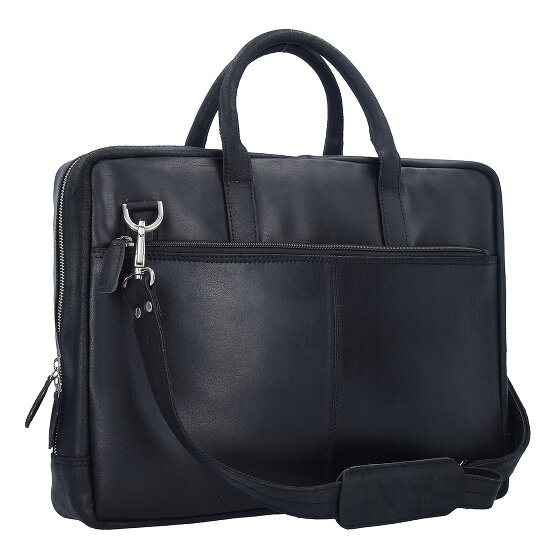 Plevier Vintage London Valigetta Protezione RFID Pelle 41 cm Scomparto per laptop