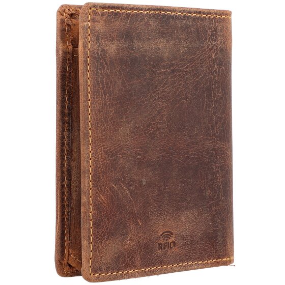 Greenburry Portafoglio vintage RFID in pelle 10 cm