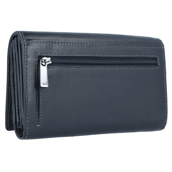 Greenland Nature Portafoglio in nappa nera RFID 16 cm